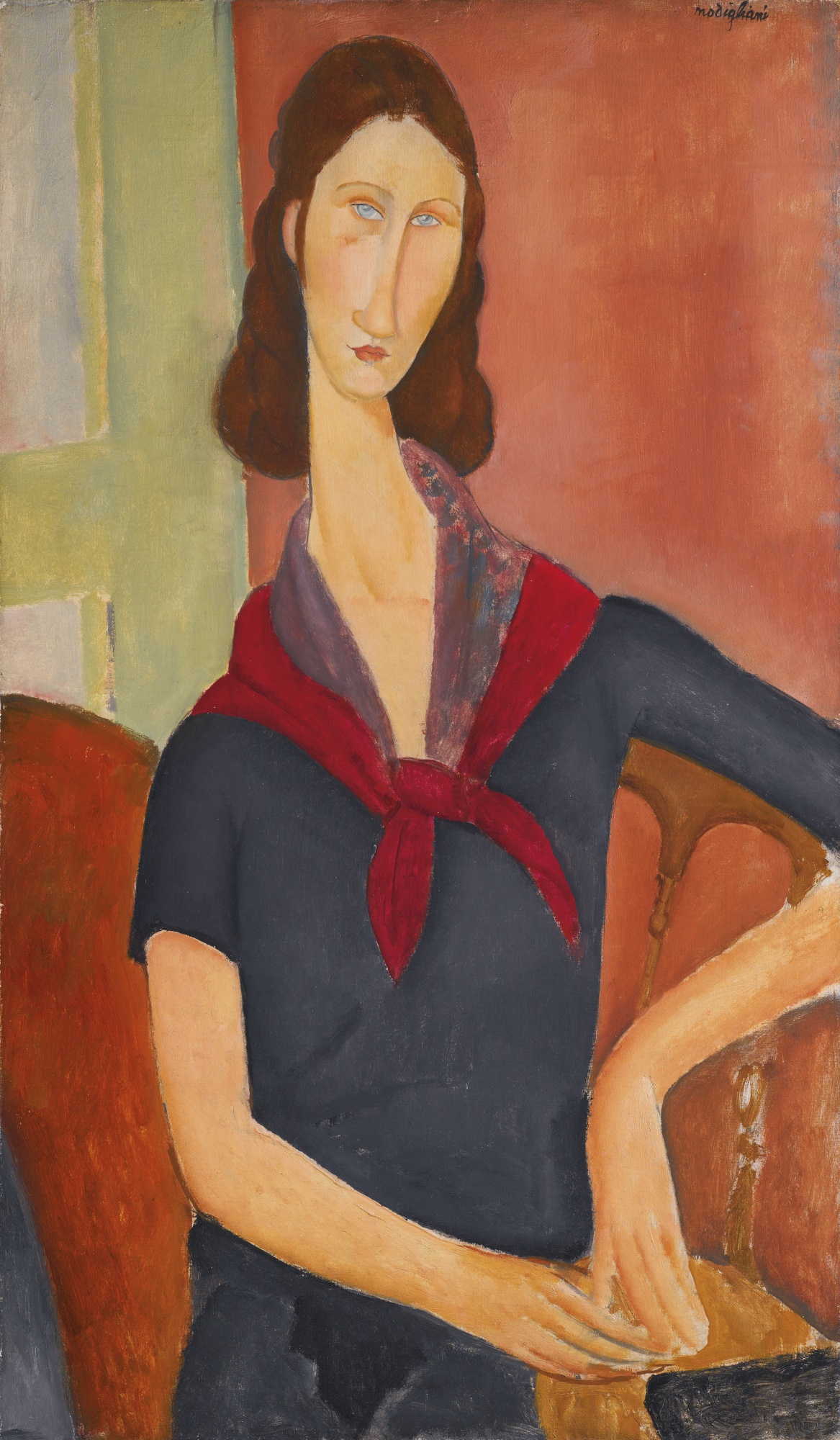 Jeanne Hébuterne con il foulard, ritratta da Amedeo Modigliani