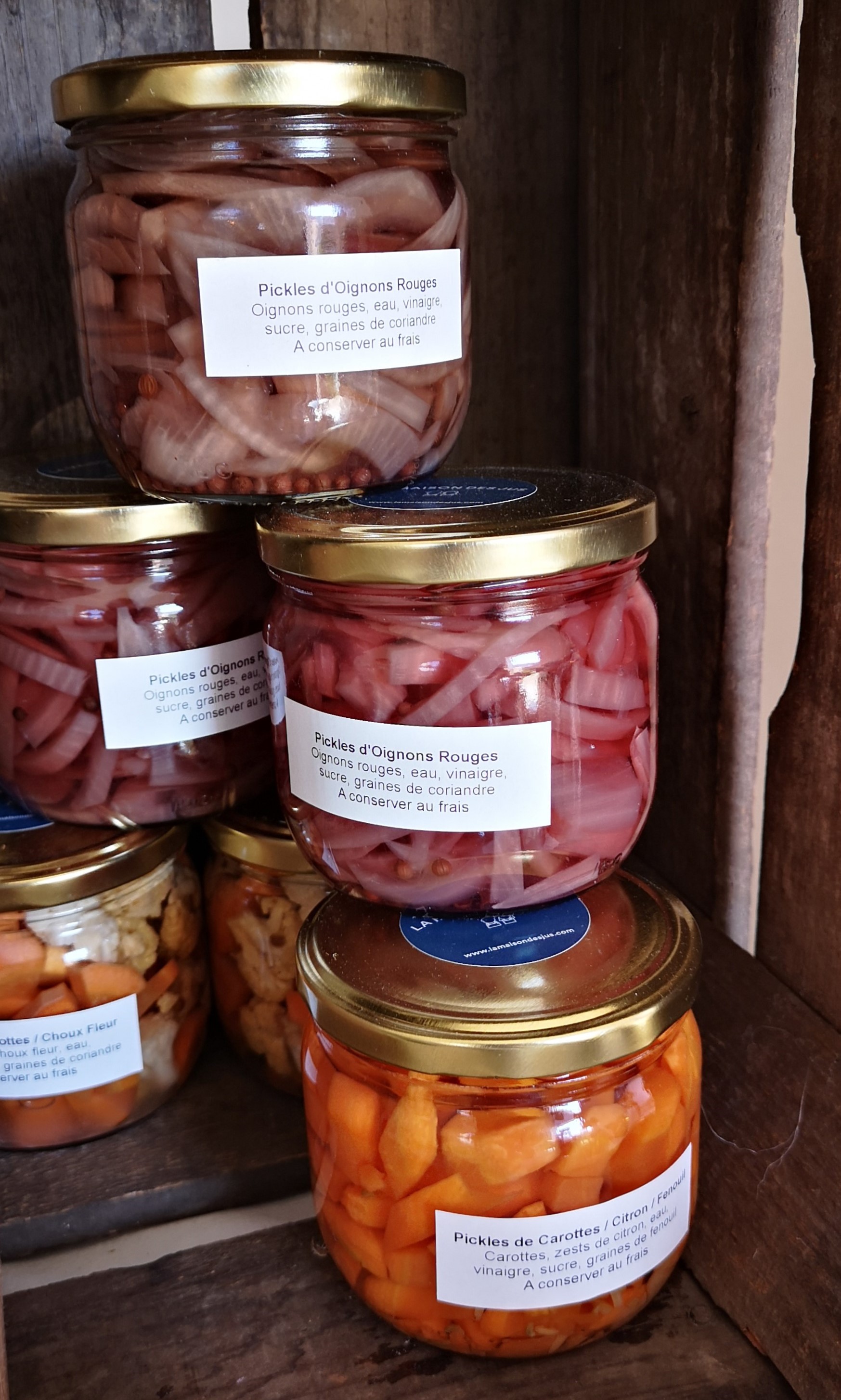 La Maison des Jus, pickles di cipolle e di carote