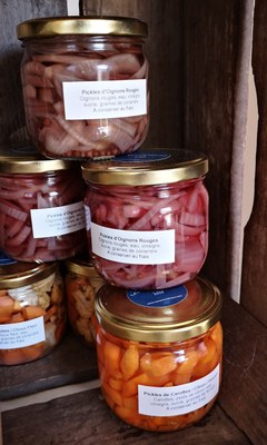 La Maison des Jus, pickles di cipolle e di carote