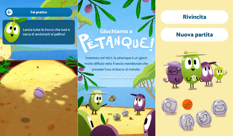 La pétanque virtuale del Doodle di Google del 31 luglio 2022