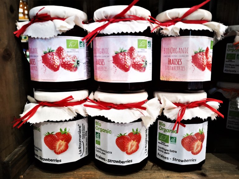 La Roumanière di Robion, la marmellata di fragole bio