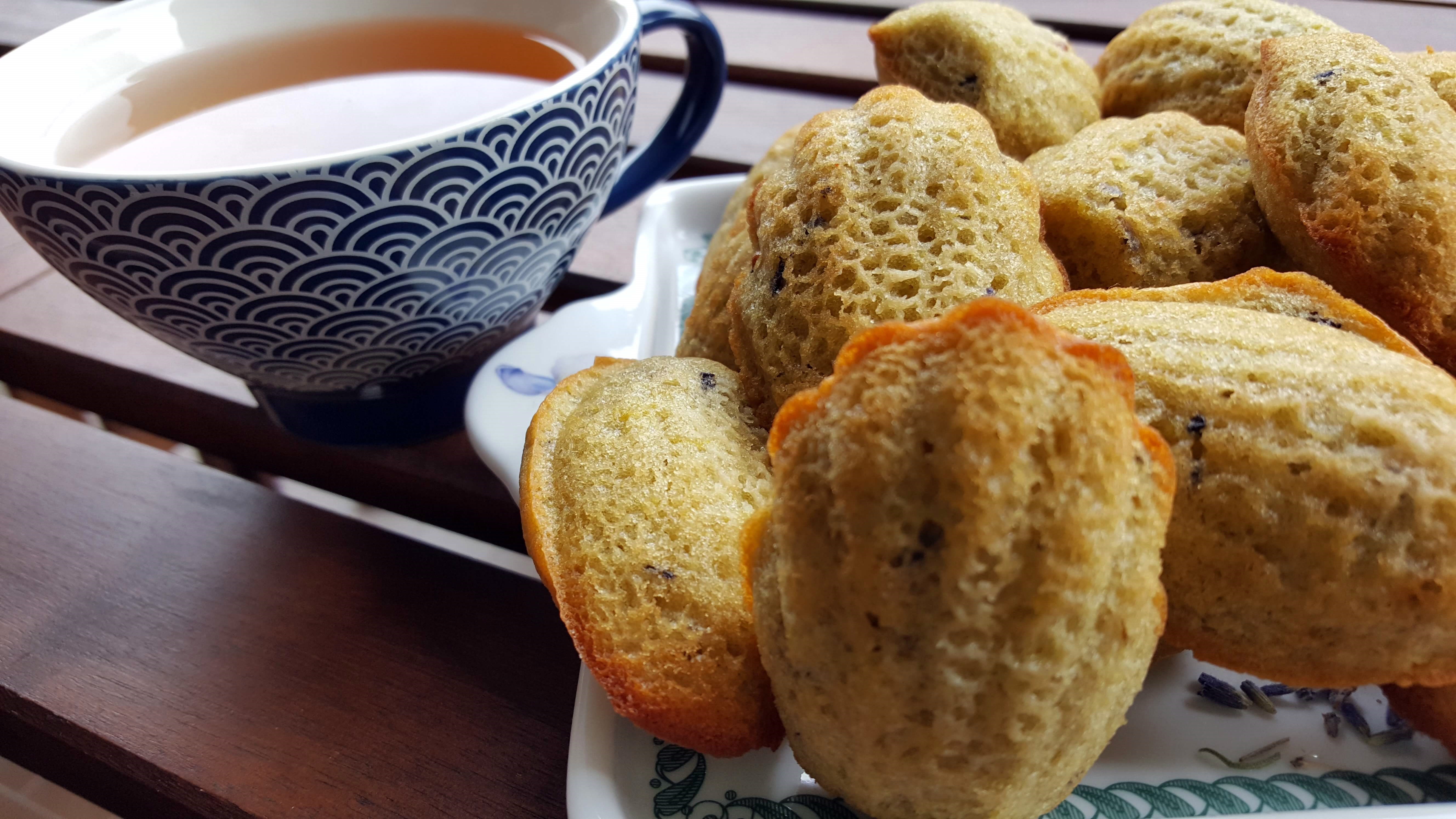 Madeleine  lavanda, miele e limone