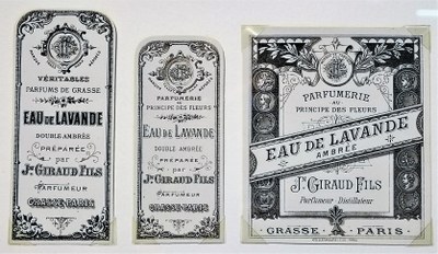 Musée de la Lavande, vecchie etichette di acqua di lanvanda