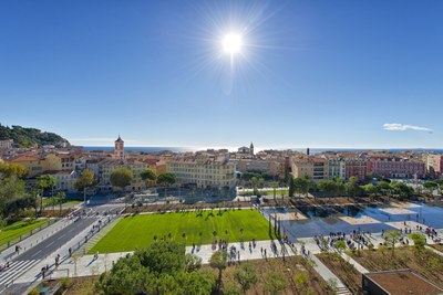 Nizza, promenade du Paillon, veduta con panorama - Foto: © A. Issock, OTC Nice