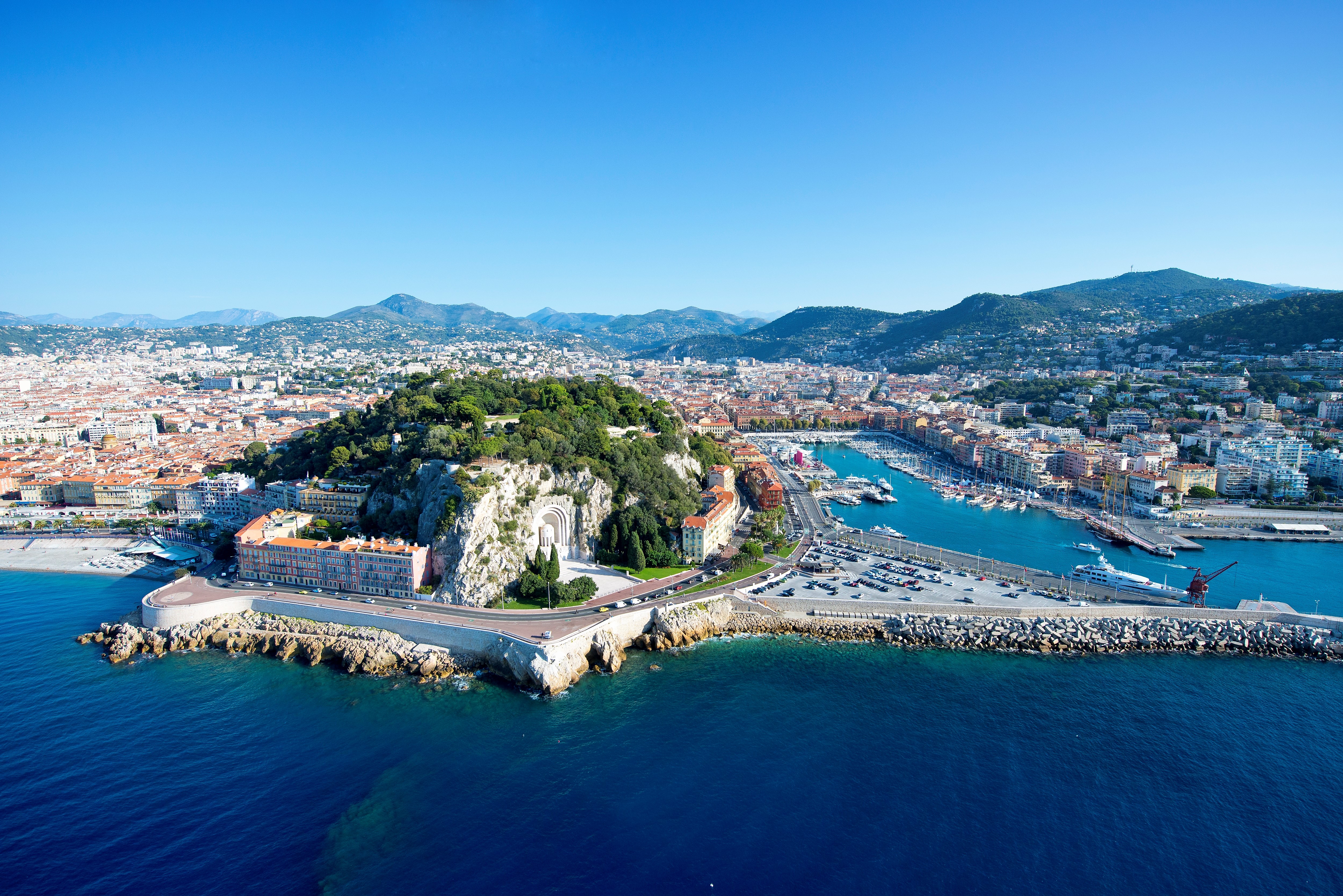 Nizza vista dal cielo, la colline du château @ A. Issock - OTC Nice