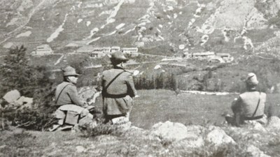 Osservatorio del comando in direzione di Combe Brémont - Dal volume Histoires vécues en Ubaye