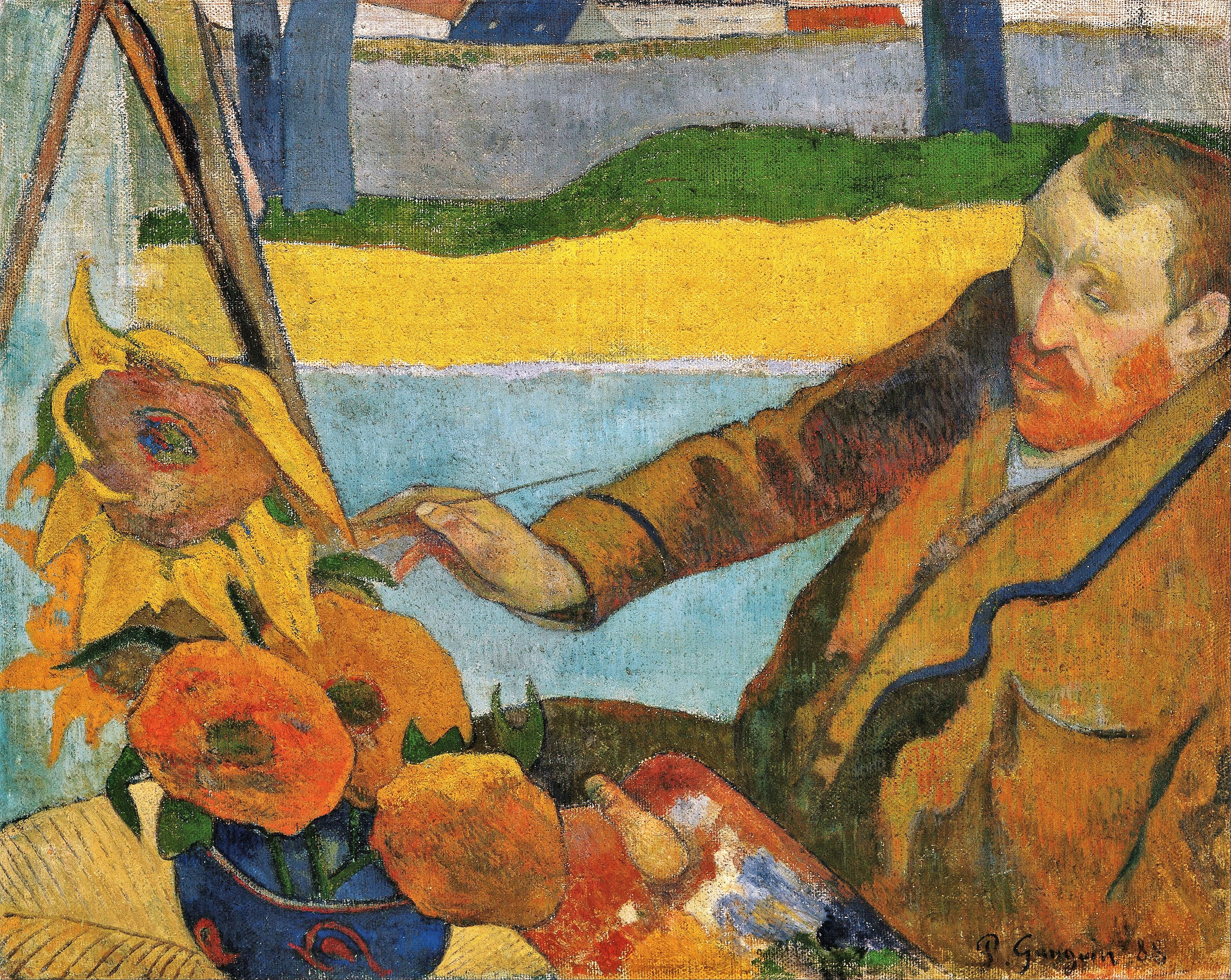 Paul Gauguin, Van Gogh mentre dipinge girasoli, 1888, olio su tela, Van Gogh Museum, Amsterdam