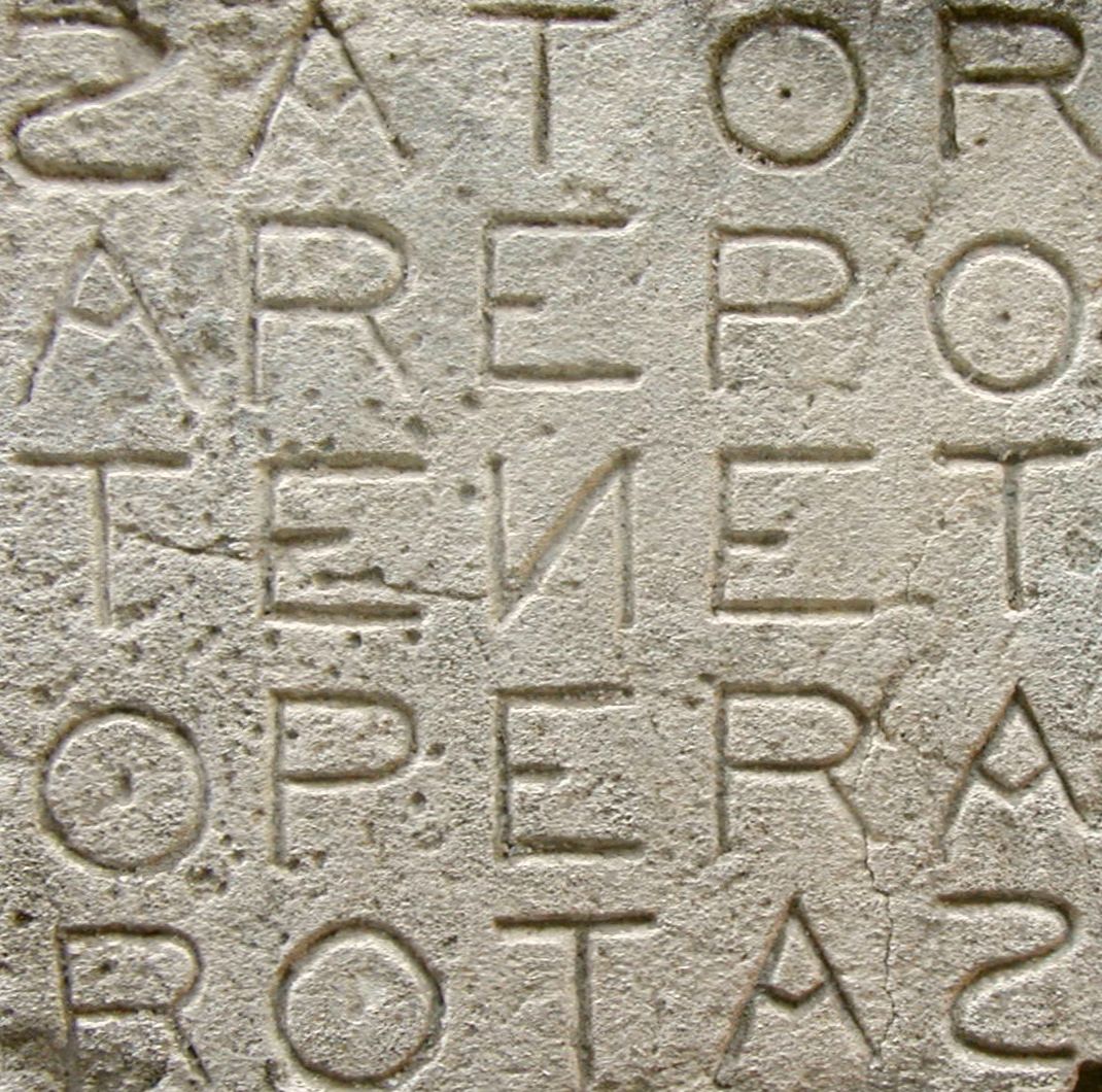 Quadrato Sator di Oppède-le-Vieux