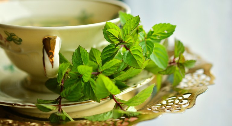 Qualche foglia di menta fresca da aggiungere al tè