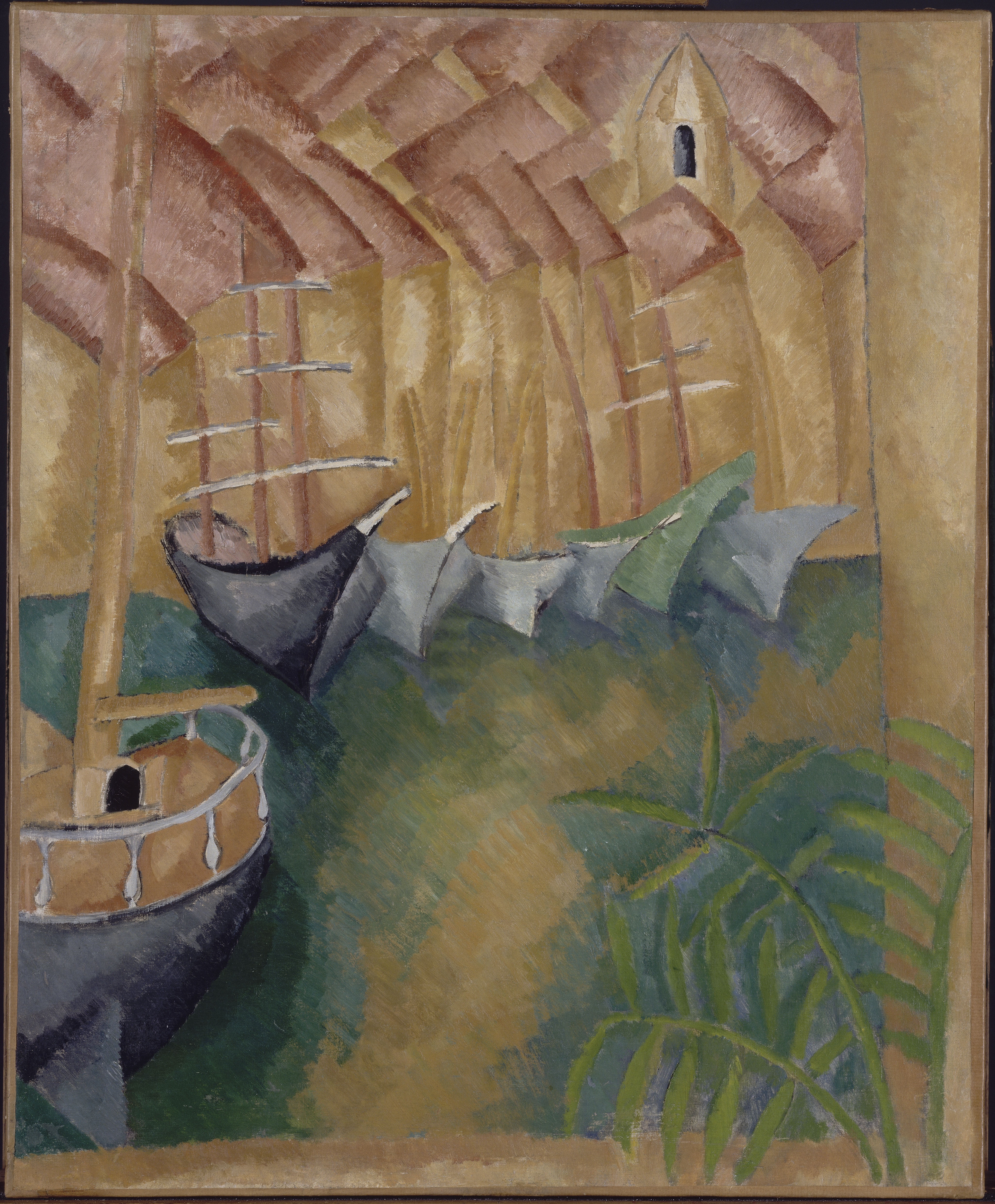 Raoul Dufy, Bateaux à quai dans le port de Marseille, 1908Photo © Centre Pompidou, MNAM-CCI, Dist. RMN-Grand Palais  Jean-François Tomasian, © Adagp, Paris, 2022