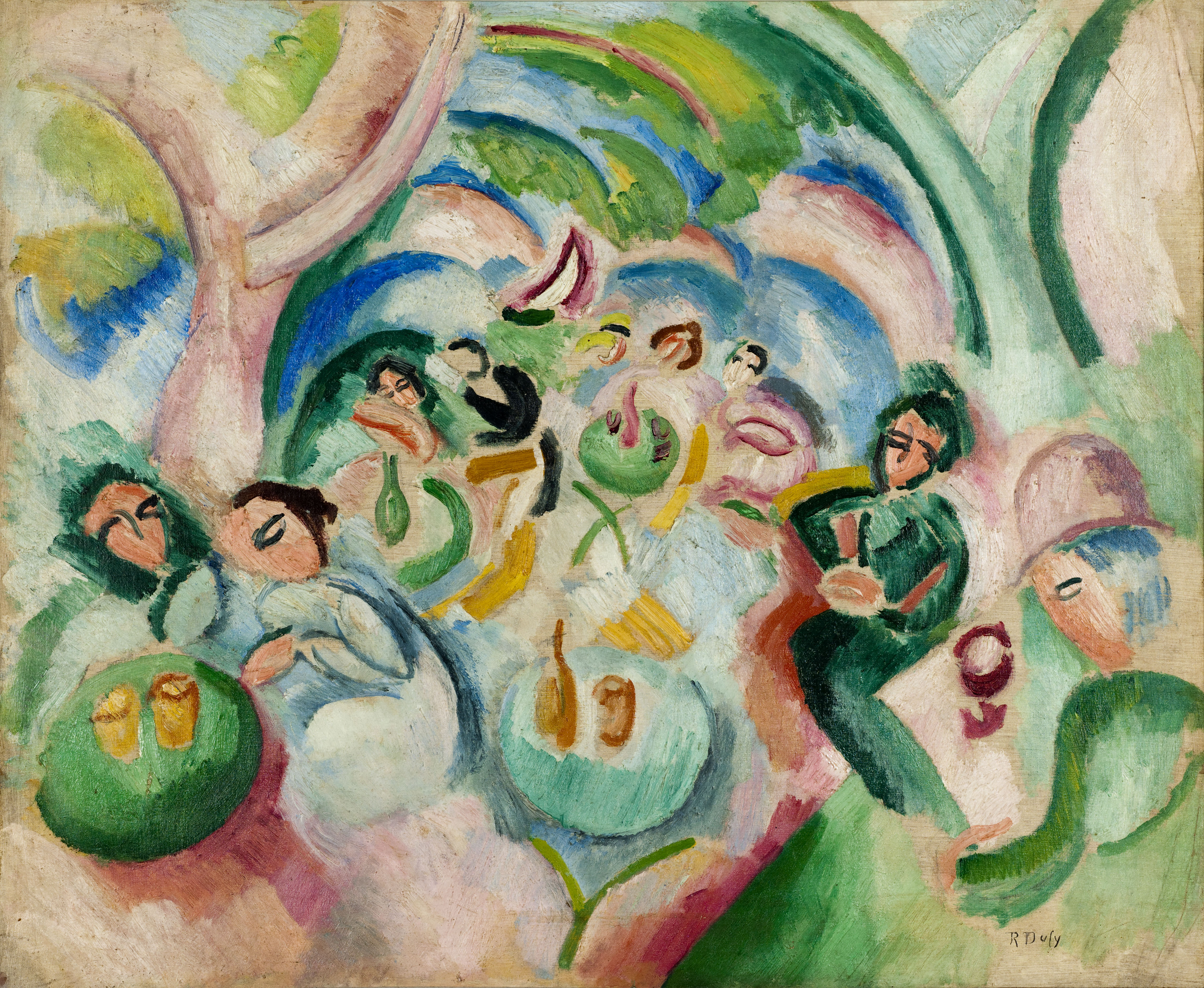 Raoul Dufy, Café à l'Estaque ou L'apéritif, 1908, photo Paris Musées  Musée d'Art Moderne © Adagp, Paris, 2022