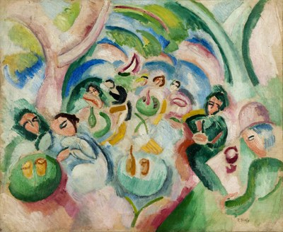 Raoul Dufy, Café à l'Estaque ou L'apéritif, 1908, photo Paris Musées  Musée d'Art Moderne © Adagp, Paris, 2022