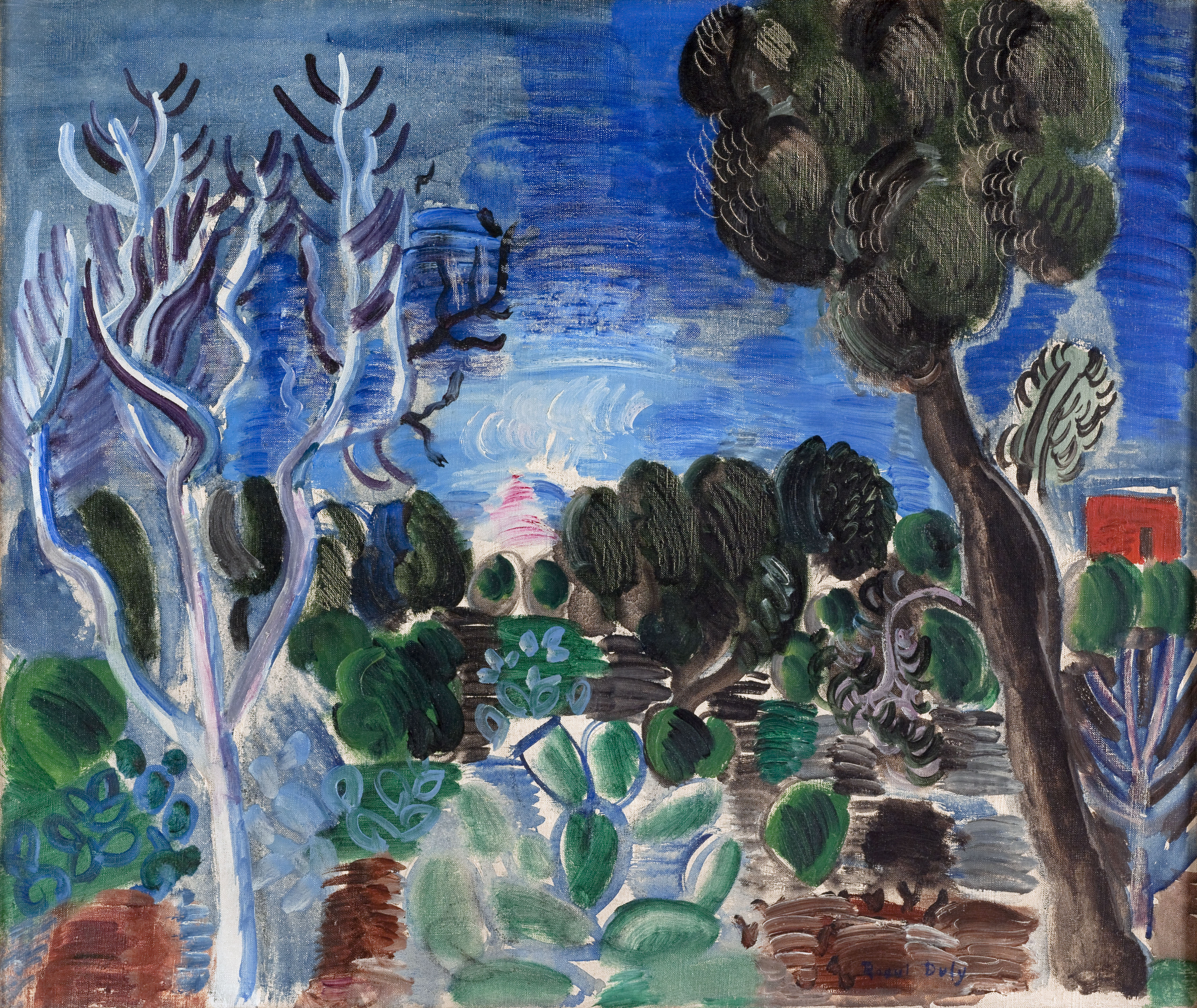 Raoul Dufy, Paysage du Midi au figuier de Barbarie, vers 1920, photo Paris Musées  Musée d'Art Moderne © Adagp, Paris, 2022