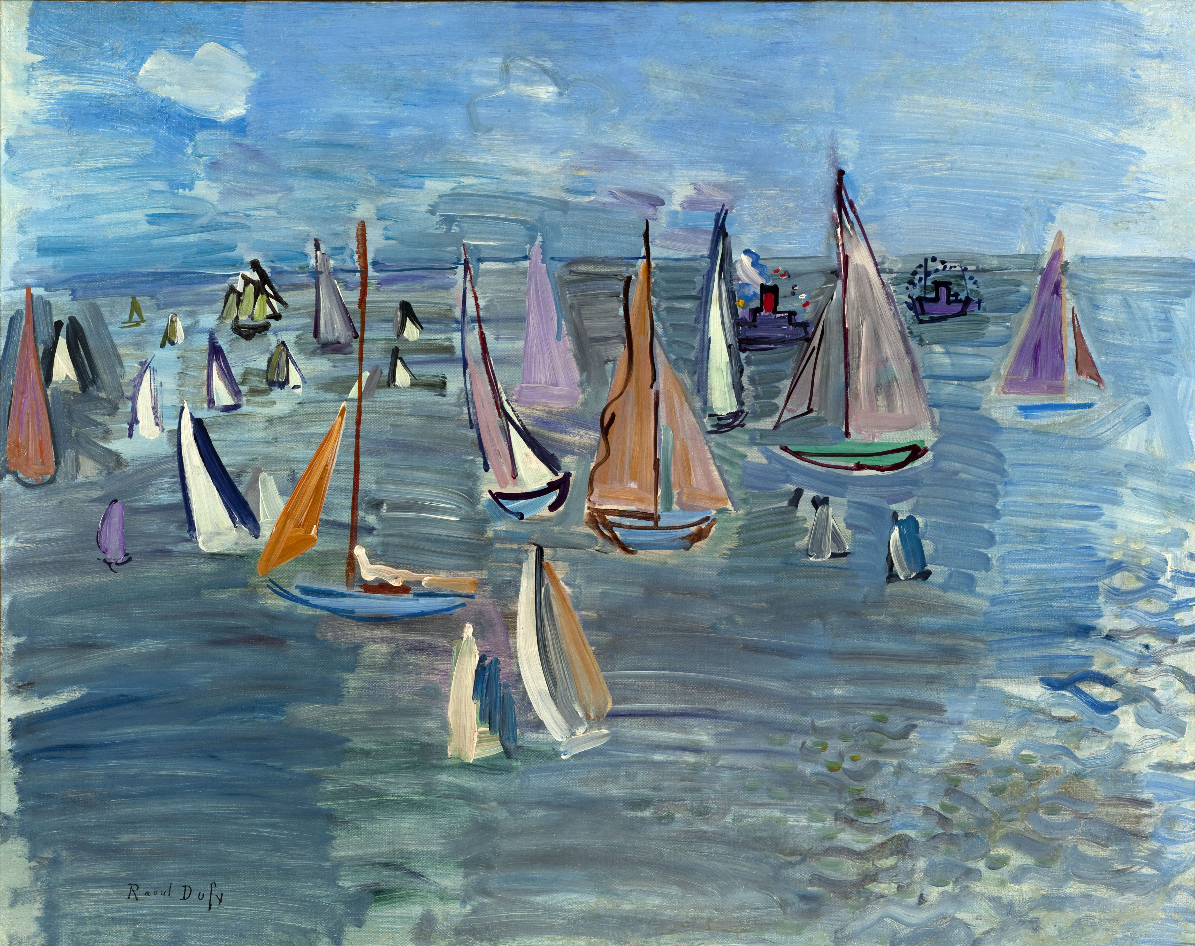 Raoul Dufy, Régates, 1935, photo Paris Musées Musée d'Art Moderne © Adagp, Paris, 2022