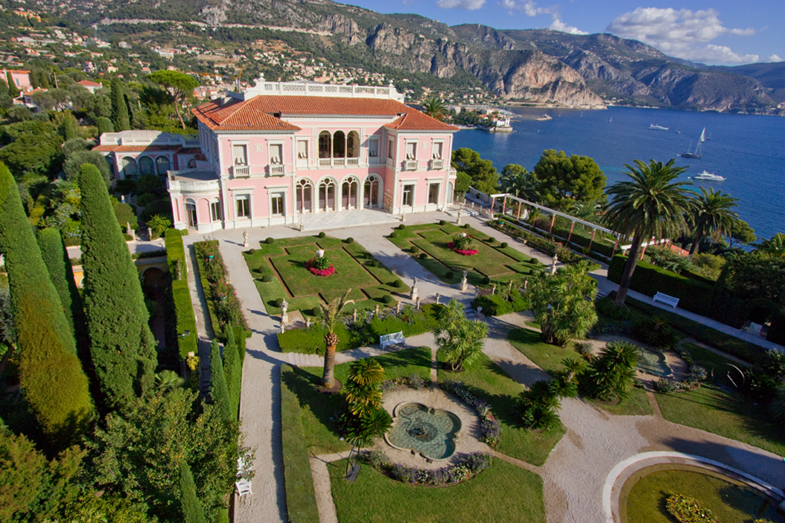 Saint Jean Cap Ferrat, Villa Ephrussi e i giardini dall'alto © OTM Nice Côte d'Azur