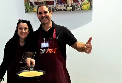 Show cooking di Christine e Luc Salsedo, la socca nizzarda