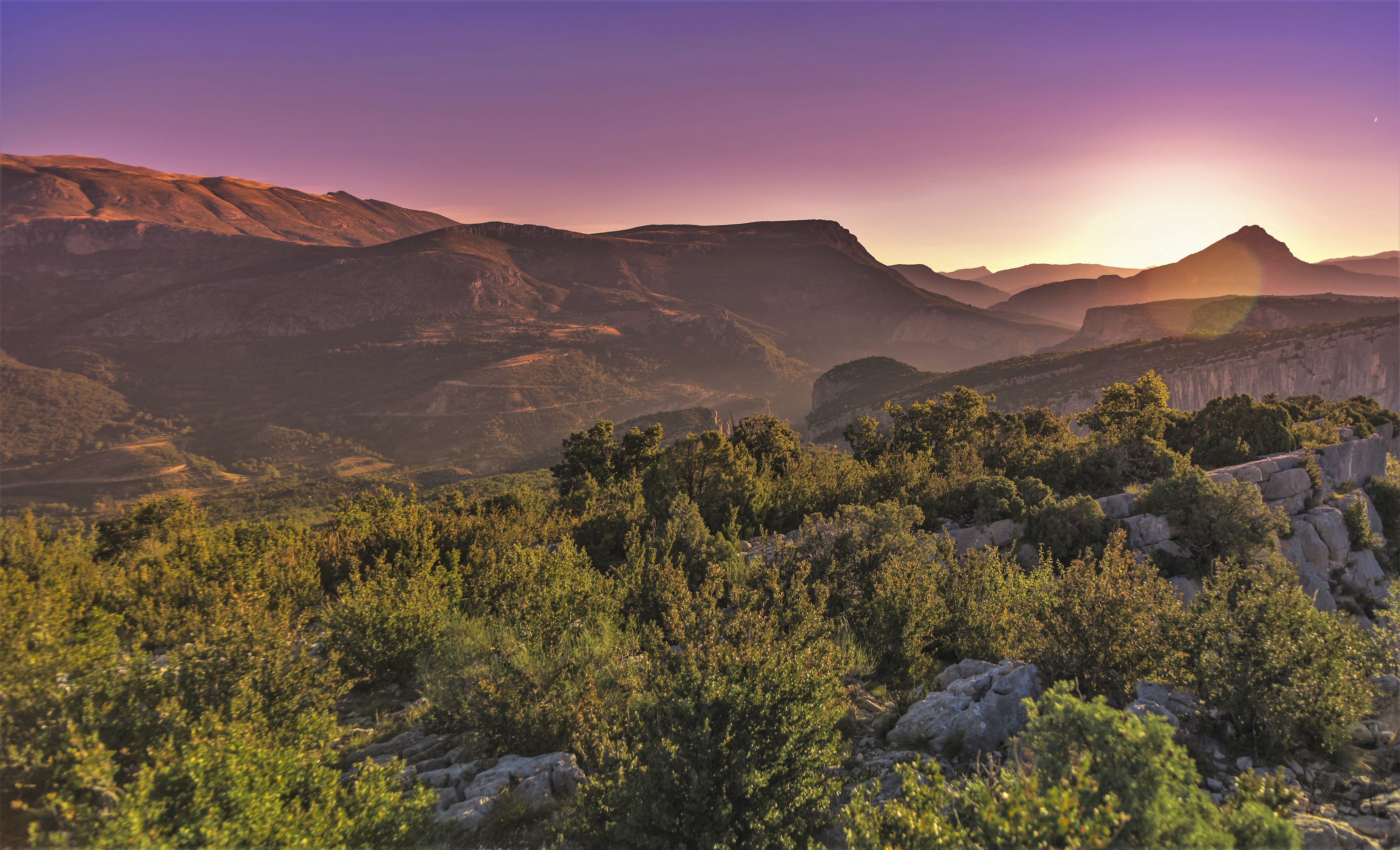 Tramonto sui monti del Verdon
