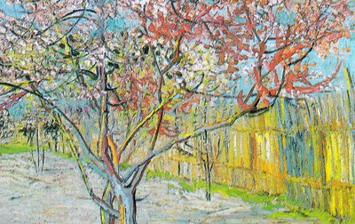 Vincent van Gogh, Pink peach tree, 1888, particolare