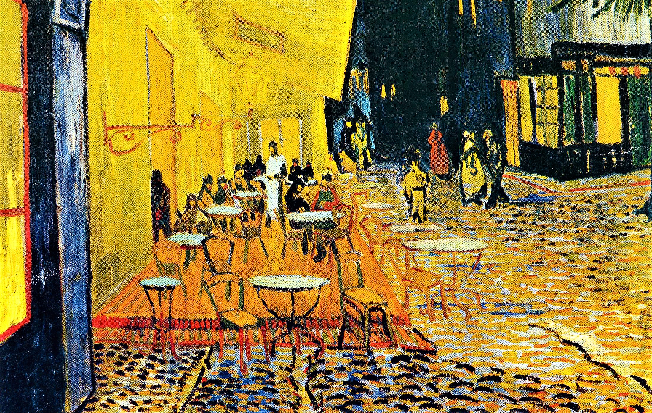 Vincent Van Gogh, Terrazza del caffè di notte, particolare © Ufficio del Turismo di Arles